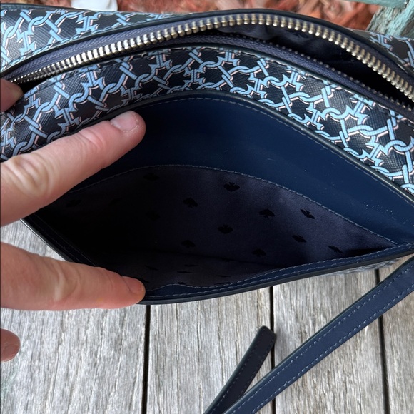 Kate Spade NY Link Camera Bag Blue Multi Saffiano PVC w/Matching Card Holder - Picture 13 of 16
